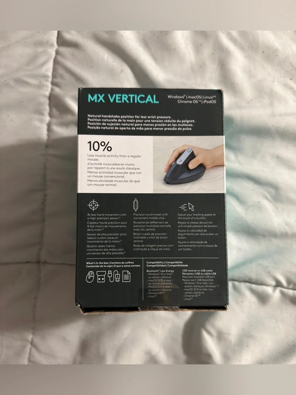 Logitech MX Vertical Advanced Ergonomic Wireless Mouse Ergo - Complete In Box!!!